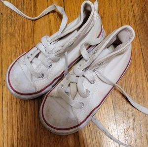 Toddler white converse size 8
